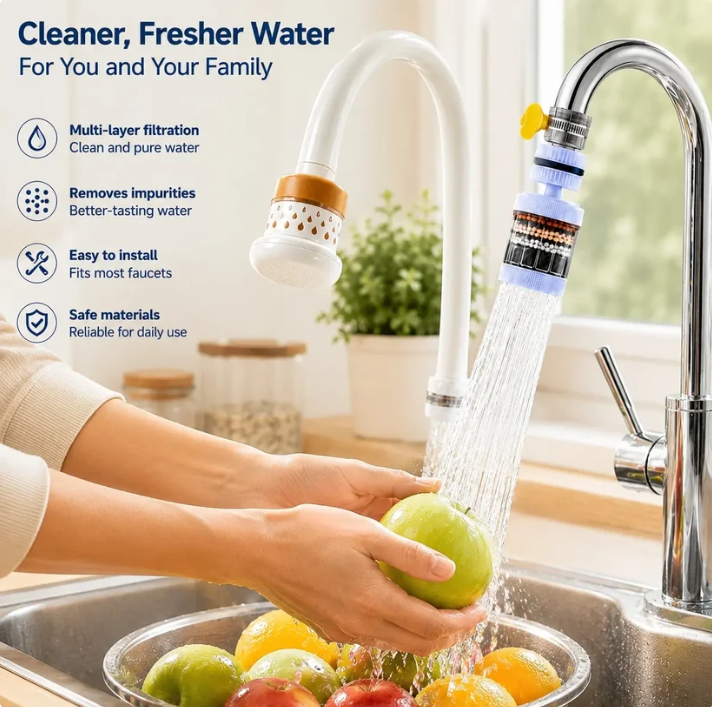 6-layer filtration faucet filter cartridge